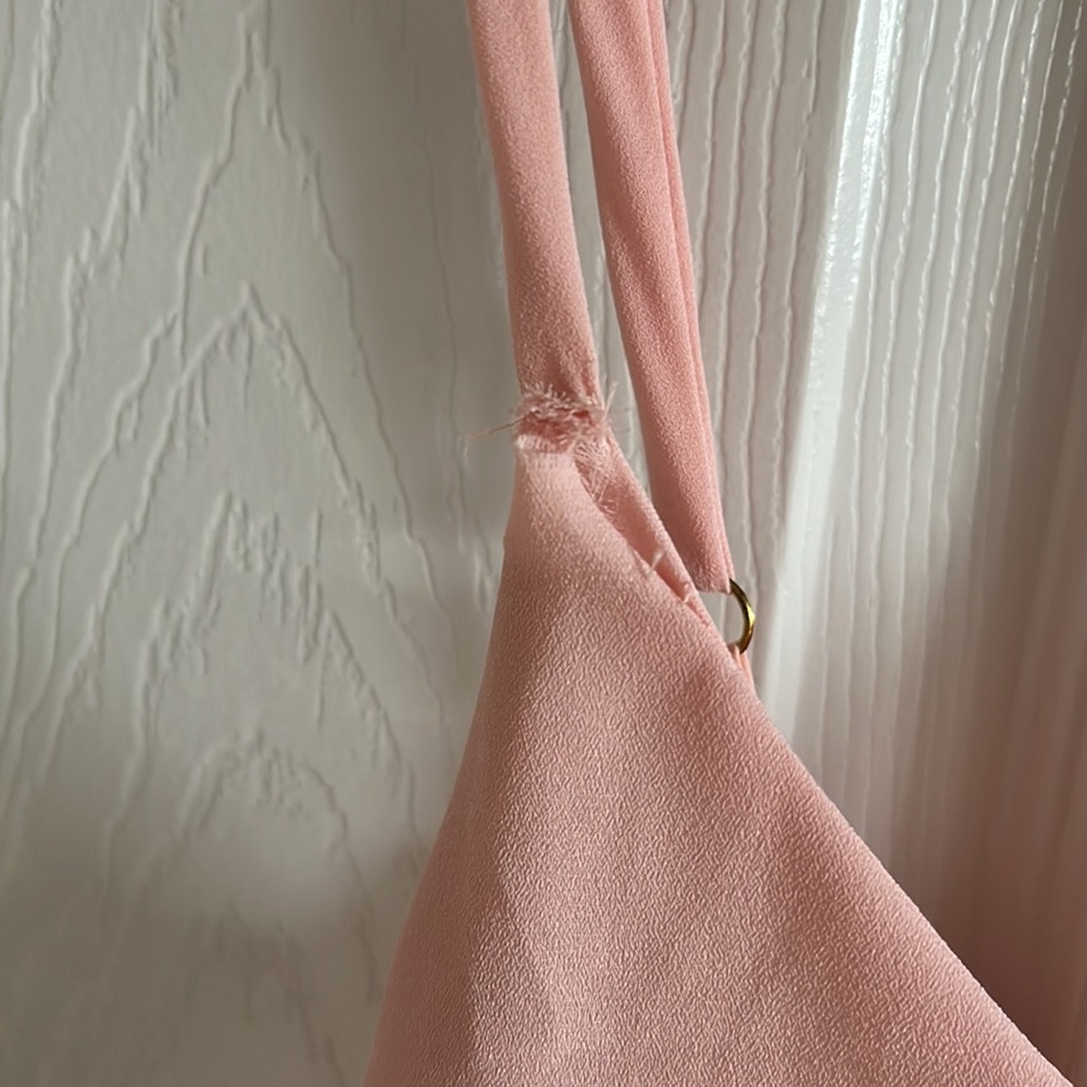 PinkBlush Pink Maxi Dress Semi Sheer Lined Dress Size Small - Picture 3 of 9